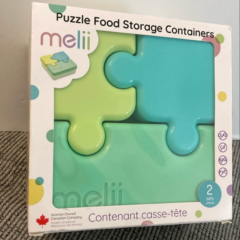 Melii puzzle food storage containers NEW for on-the-go snacks, meals